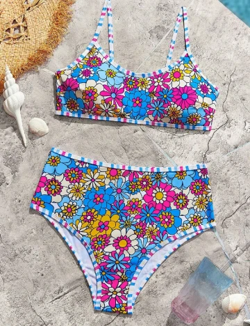 Costum de baie SHEIN, floral print