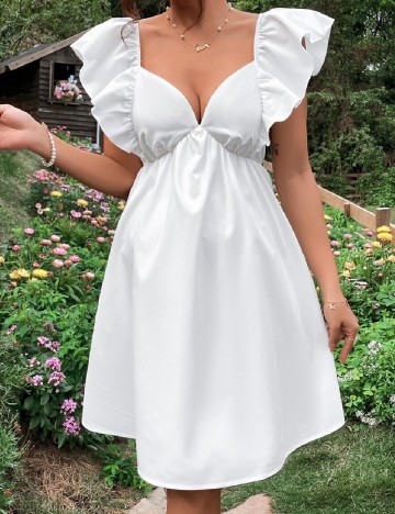 
						Rochie medie SHEIN, alb