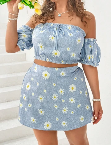 Compleu SHEIN CURVE, albastru