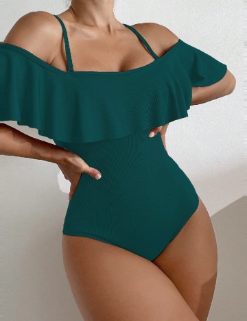
						Costum de baie SHEIN, verde