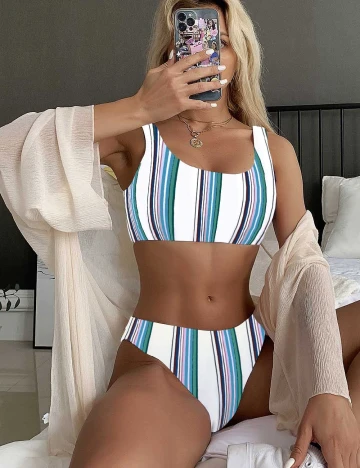 Costum de baie SHEIN, mix culori