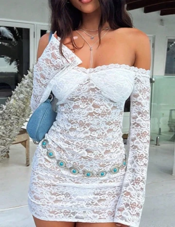 Rochie de plaja SHEIN, alb