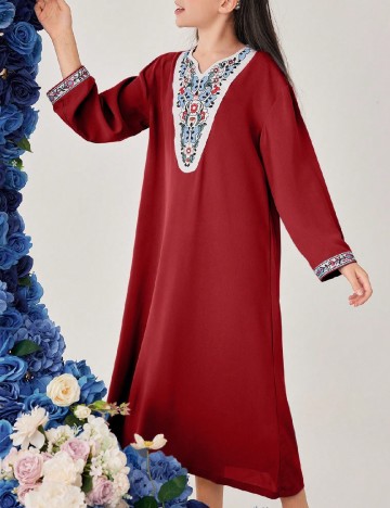 
						Rochie medie Shein Kids, rosu