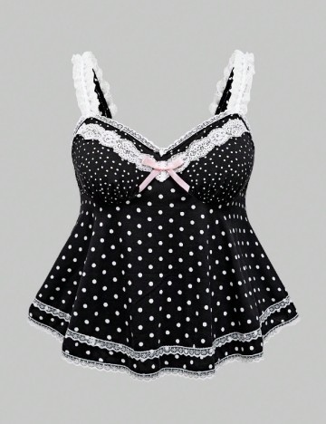 
						Maiou Romwe Plus Size, negru