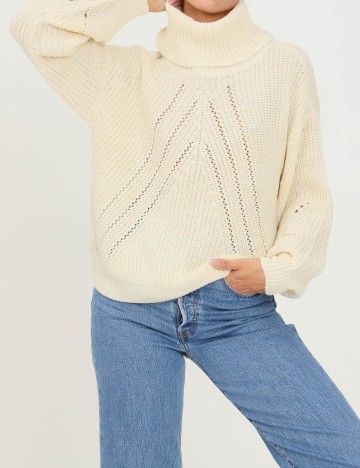 Pulover Only, crem, M
