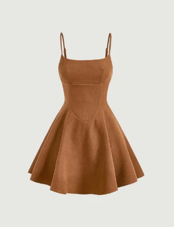 Rochie scurta SHEIN, maro