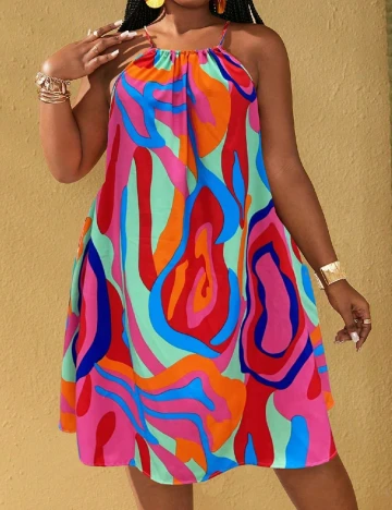 Rochie scurta SHEIN CURVE, mix culori