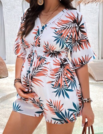 
						Salopeta SHEIN Maternity, alb