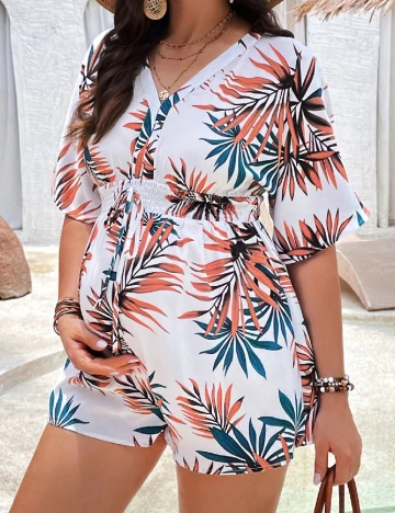 Salopeta SHEIN Maternity, alb