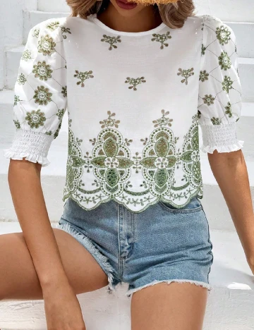 Top SHEIN CURVE, alb