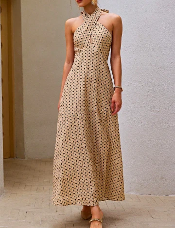 Rochie lunga SHEIN, maro deschis