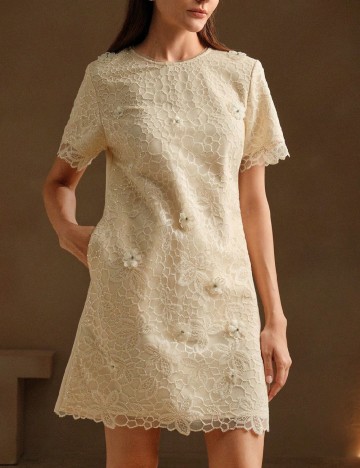 
						Rochie scurta Anewsta, ecru
