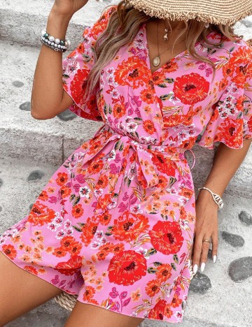 
						Salopeta SHEIN, floral print