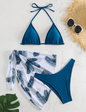 
						Costum de baie SHEIN, albastru