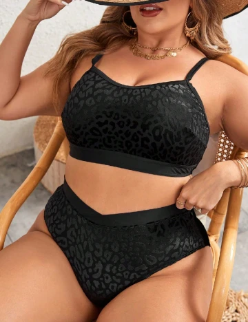 Costum de baie SHEIN CURVE, negru