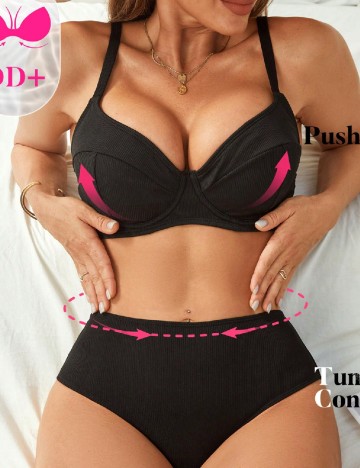 
						Costum de baie SHEIN, negru