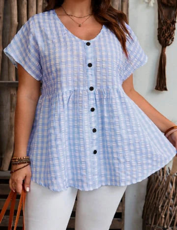 Bluza Emery Rose Curve, albastru