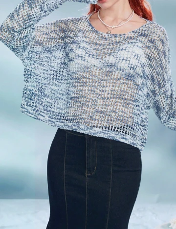 Bluza Romwe, albastru