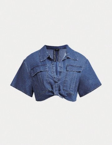 
						Top SHEIN CURVE, albastru