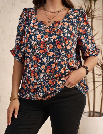 
						Bluza Emery Rose Curve, floral print