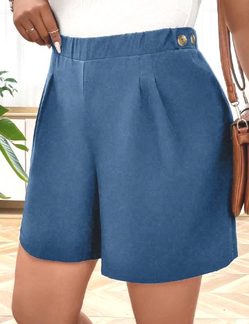 
						Pantaloni scurti SHEIN CURVE, albastru