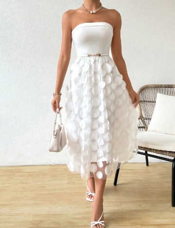 
						Rochie medie SHEIN, alb