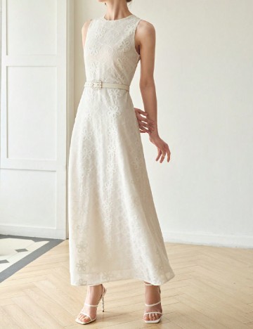 
						Rochie lunga MOTF, ecru