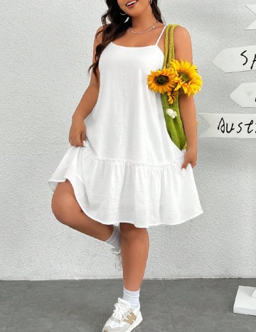 
						Rochie scurta SHEIN CURVE, alb