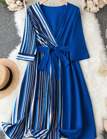 Rochie medie SHEIN CURVE, albastru