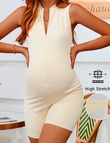 
						Salopeta SHEIN Maternity, crem
