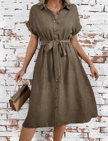 Rochie medie SHEIN, maro