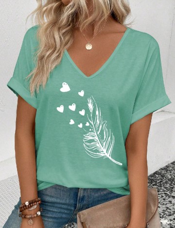 
						Tricou SHEIN, turcoaz