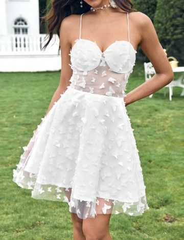 
						Rochie scurta SHEIN, alb