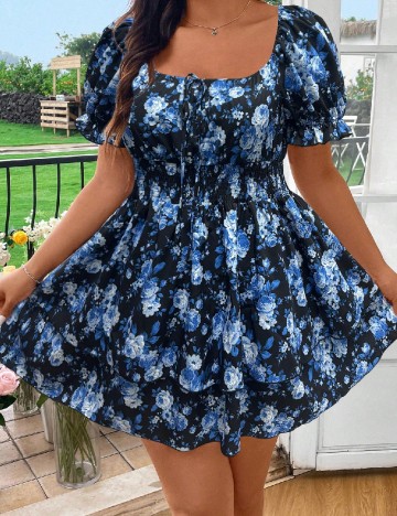 
						Rochie scurta SHEIN CURVE, albastru