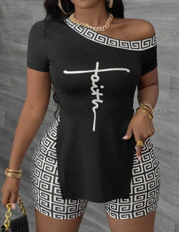 
						Compleu SHEIN, negru/alb