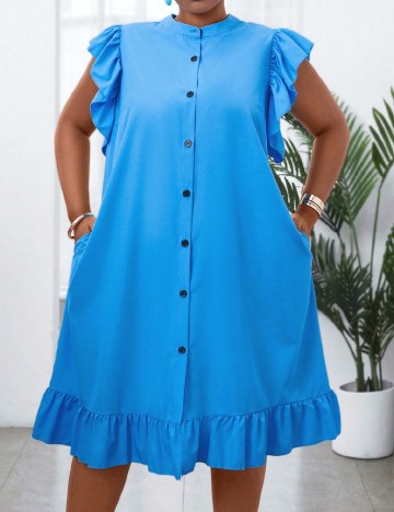 
						Rochie medie SHEIN CURVE, albastru