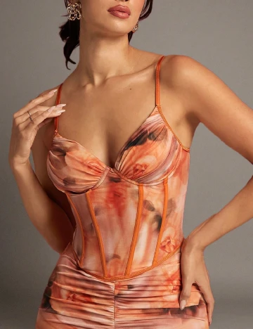 Top SHEIN, portocaliu