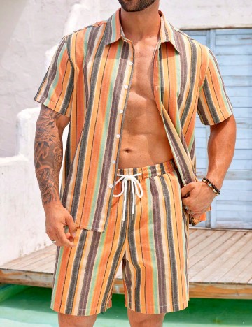 
						Compleu SHEIN Plus Size Men, mix culori