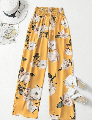 Pantaloni SHEIN CURVE, galben