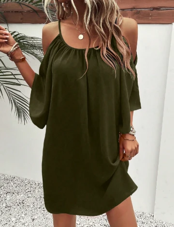 Rochie scurta SHEIN, verde