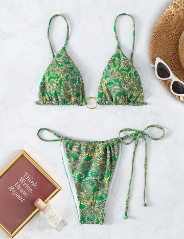 
						Costum de baie SHEIN, verde