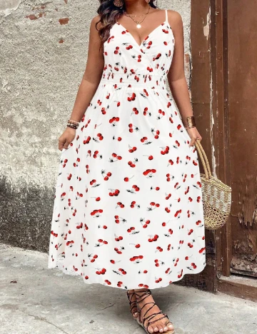 Rochie lunga SHEIN CURVE, alb