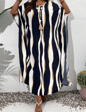 Rochie lunga Emery Rose Curve, mix culori