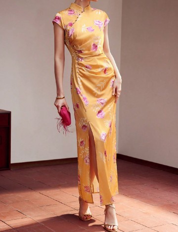 
						Rochie lunga MOTF, galben