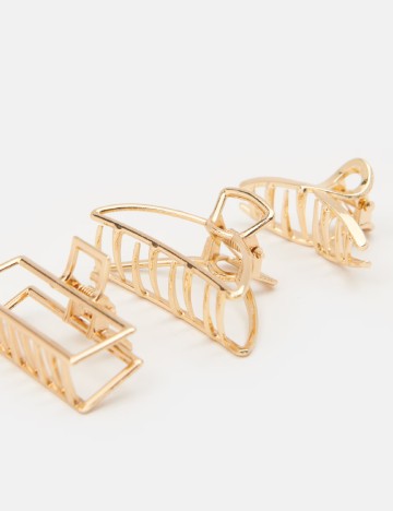 Set clame de par 3 bucati Sinsay, auriu