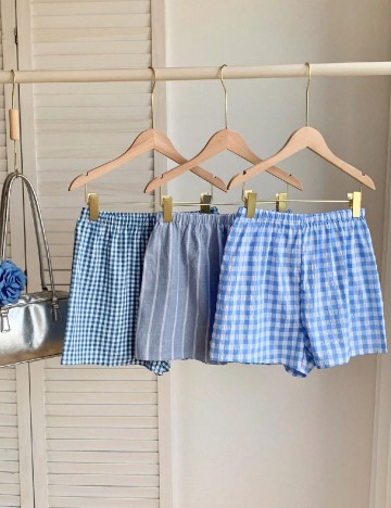 
						Set Pantaloni scurti 3 perechi SHEIN, alb/albastru