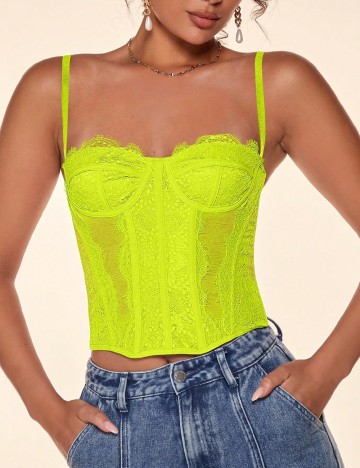 
						Corset SHEIN, verde neon