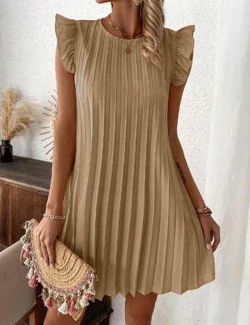 Rochie scurta SHEIN, crem