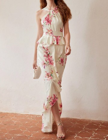 
						Rochie lunga MOTF, ecru