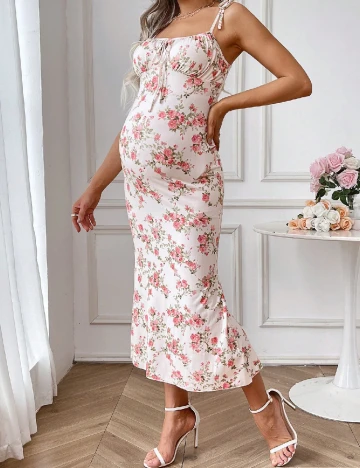 Rochie medie SHEIN Maternity, floral print